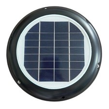 2.5W Black Solar Vent Fan 60CFM Ventilation Extractor Airduct120mm for Boat Shed