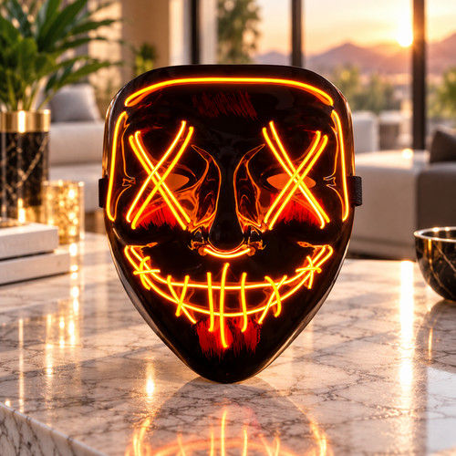 Masque halloween led néon - masque,