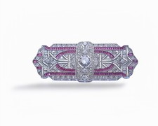 Broche Argenté Dentelle Large