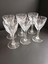 Cristallerie de Lorraine Lemberg Service 6 crystal glasses Ht 12 cm cut