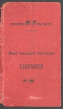 Permis de conduire obligatoire en Palestine, 1939, y compris le...
