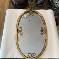 20th Century Gold Wrought Iron Mirror