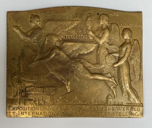Medaille plaque bronze - en,