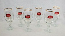 Stella Artois Belgium Footed Beer Glasses 33 cl  Box of 6 Glasses  Vintage S9819