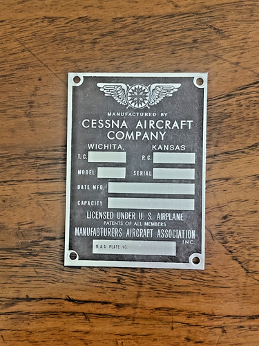 Cessna plate stainless - cessna,