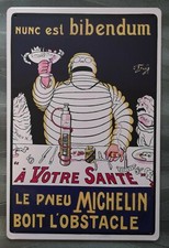 Plaque métal tôle MICHELIN