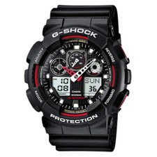 MONTRE G-SHOCK CLASSIC GA-100 NOIR/ROUGE