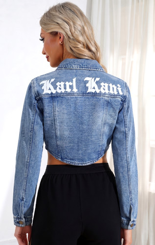 Karl kani veste jean - veste, en