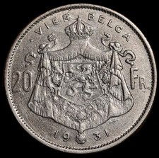 20 Francs Belge 1931
