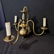 3 Branch Gold Metal Chandelier - XXe