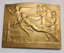 BELGIQUE - Plaque belge EXPOSITION UNIVERSELLE ET INTERNATIONALE 1935 Bruxelles