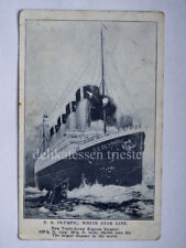 NAVE SS OLYMPIC White Star Line Titanic twin liner postcard liner