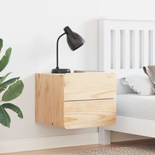 Table de chevet avec tiroir Bois de pin massif nuit Murale Mobilier en vidaXL vi