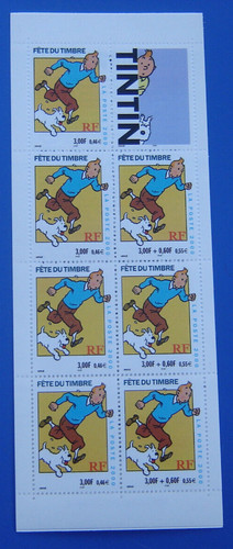 Tintin timbre france - france,
