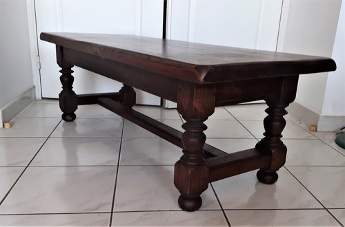 Table basse vintage chêne