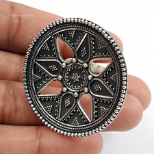 Bague Cocktail En Argent Sterling 925 Réelle Artisanal Indien Taille 9 R66