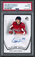 2021-22 UD SP Authentic #160 Hendrix Lapierre Future Watch Rookie Auto PSA 10