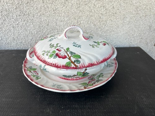 Ancien soupière avec - son, plat