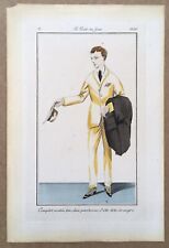 Gravure Art Déco Pochoir Maurice Taquoy Le Goût du Jour 1920 Portrait Homme Mode