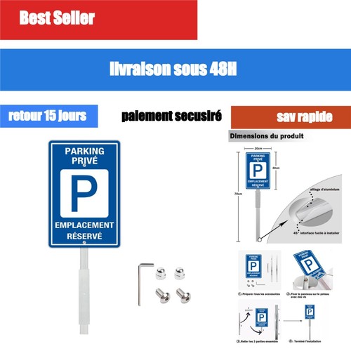 Panneau parking privé - parking,