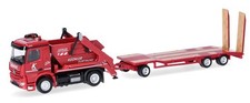 HERPA, MERCEDES BENZ Arocs 4x2 avec benne déposable et porte-engin 1+2 essieu...