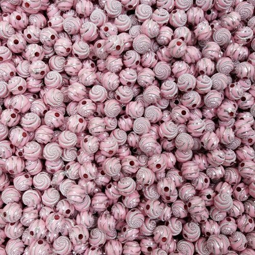 Lot perle 8mm point - point, argente