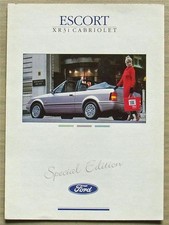 FORD ESCORT XR3i CABRIOLET Special Edition Car Sales Brochure 1989 #FA869