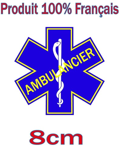 Stickers ambulancier 8cm - ambulancier,