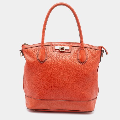 Sac fourre tout cuir orange - sac, en