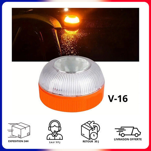 Gyrophare balise v16 orange - v16,