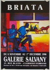Affiche BRIATA 1990 - Exposition Galerie Salvany - Clermont Ferrand