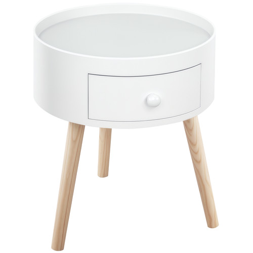 Homcom chevet 38x38x45cm blanc - chevet,