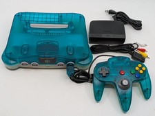 Nintendo 64 Clear Blue Console NUS-001 | Tested, Region-Free w/ Controller