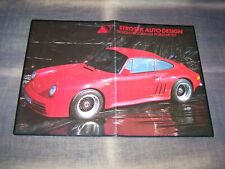 Top Rarity Stunning Brochure Strosek Porsche 911 80s!!!