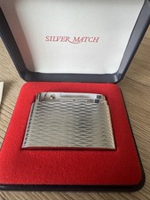 VINTAGE SILVER MATCH LIGHTER/LIGHTER IN COMPLETE BOX/WITH FULL BOX