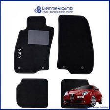 Série 4 Tapis - de Sol Moquette Noirs Pour Alfa Romeo Mito à Partir 2008 IN