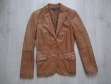 Veste Tailleur en simili cuir marron/daim Femme Taille S