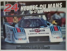 Sartec 24 Hours of Le Mans 1984 Original Poster Sport Loire Sarthe