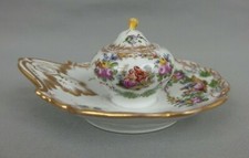 old small porcelain inkwell by Wolfsohn Dresden circa 1900 german inkwell