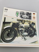 DKW NZ 350 1938 carte moto de