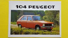 Peugeot 104 ZL ZS GL SL 1.0 1.1 car brochure sales catalogue 1979 MINT
