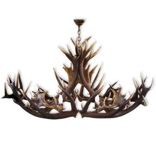 Lustre avec vrai - bois, de