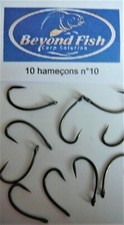 10 hameçons carpe n°10 sans ardillon :Beyond Fish Carp Solution