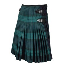 Authentique Kilt Armée Écossaise Laine Tartan Royal Militaire Vert Noir
