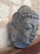 Rare Antique Buddha Head Sculpting Lava Stone 15 Kilos 31 Cm J Chinese