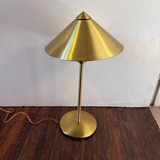Vintage Brass Cone Shade Table Lamp – 1997 Modern Minimalist Design