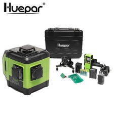 Huepar 3D Auto-nivellement Niveau laser à faisceau vert-3x360 Ligne transversale
