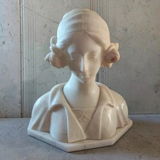Buste femme Art Déco marbre