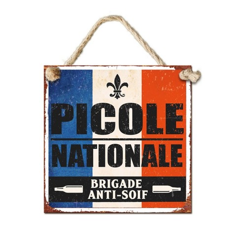 Plaque métallique picole - plaque,