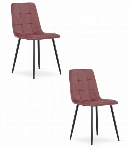 Chaise kara velours rose - velours, /